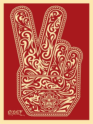 Peace Fingers (Hong Kong Edition) by Shepard Fairey
