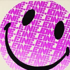 Smiley (Pink) by Ben Eine