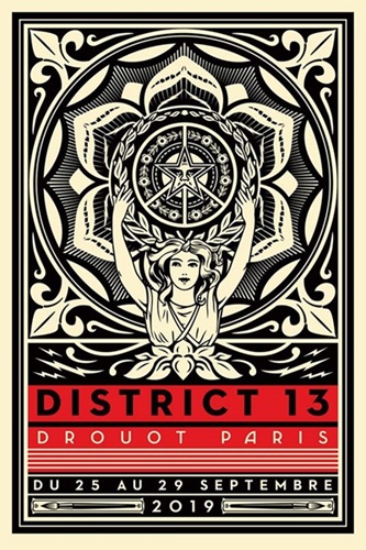 District 13 Lotus Woman (First Edition) by Shepard Fairey