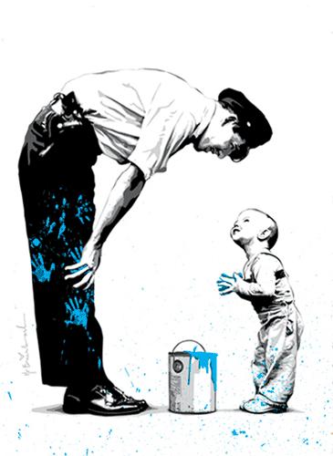 Not Guilty (Blue) by Mr Brainwash