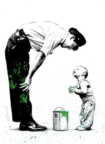 Not Guilty (Green) by Mr Brainwash