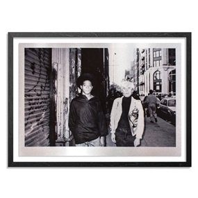 Andy Warhol & Jean-Michel Basquiat, Soho NYC, 1985 (Aluminium Edition) by Ricky Powell