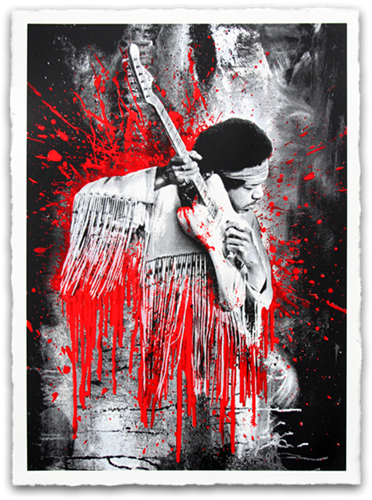 Jimi (Red) by Mr Brainwash