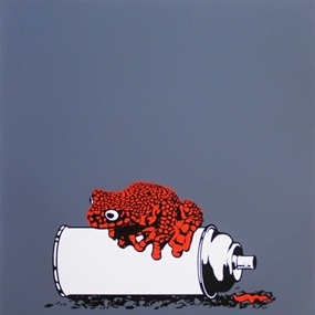 Frog On A Spray Can (Scarlet Edition) by Alex Zanda