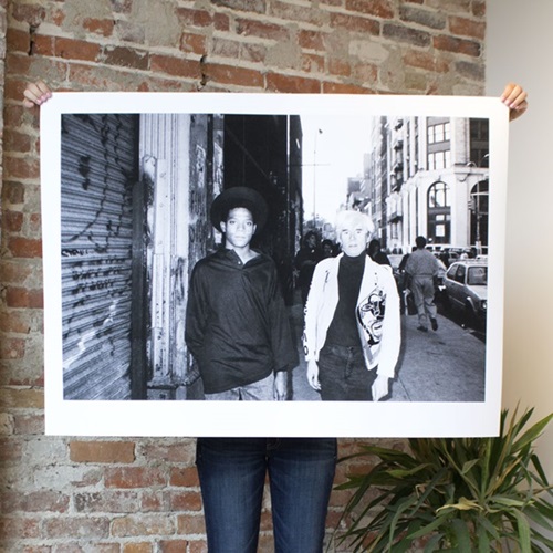 Andy Warhol & Jean-Michel Basquiat, Soho NYC, 1985 (44 x 32 Edition) by Ricky Powell