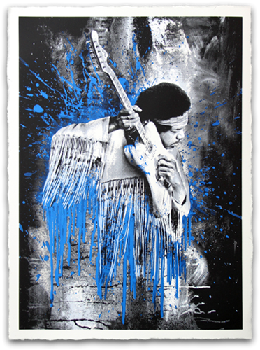 Jimi (Blue) by Mr Brainwash