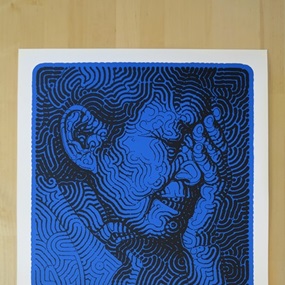 Winter In America (Black On Cobalt Blue) by El Mac