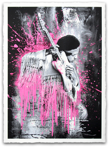 Jimi (Pink) by Mr Brainwash
