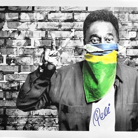 The King Pele - Flag Portrait by Mr Brainwash