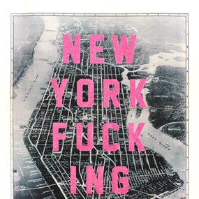 New York Fucking City (Pink Glitter) by David Buonaguidi