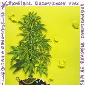 OG Kermit Magic Dragon In My Shoes (Tropical Readymade Painting) (Hand-Embellished) by Radamés Figueroa