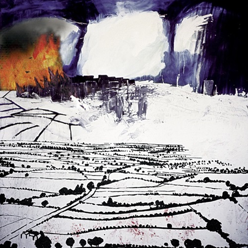 Snow Evidence But On Fire  by Stanley Donwood