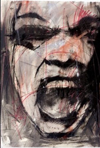 Untitled (Black Screaming Head) (First Edition) by Guy Denning