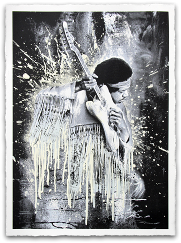 Jimi (White) by Mr Brainwash