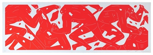 Step Into The Night (Red) by Cleon Peterson
