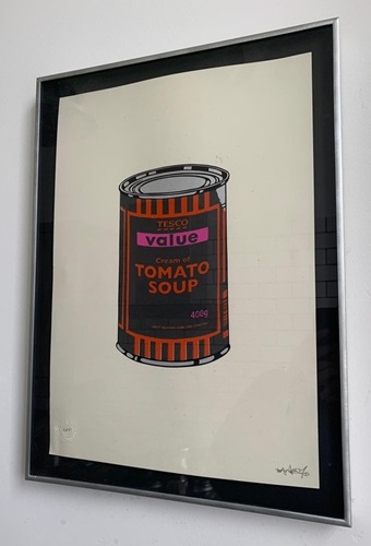 Soup Can (Black, Orange, Hot Pink) by Banksy