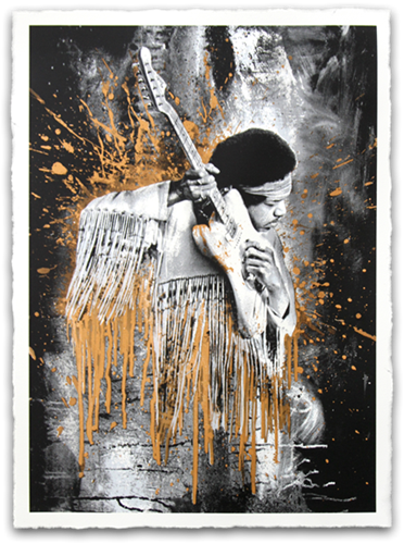 Jimi (Gold) by Mr Brainwash