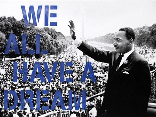 We All Have A Dream (Blue) by Mr Brainwash