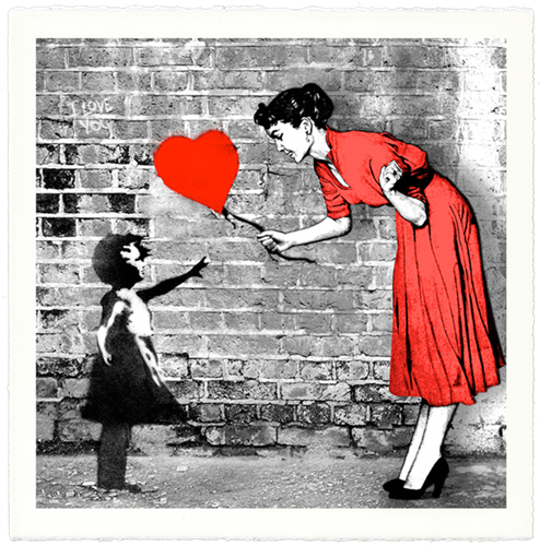 Love Catcher (Red) by Mr Brainwash