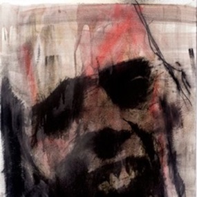 Untitled (Black Eyed Screaming Head) (First Edition) by Guy Denning