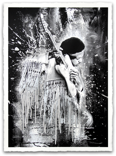 Jimi (Silver) by Mr Brainwash