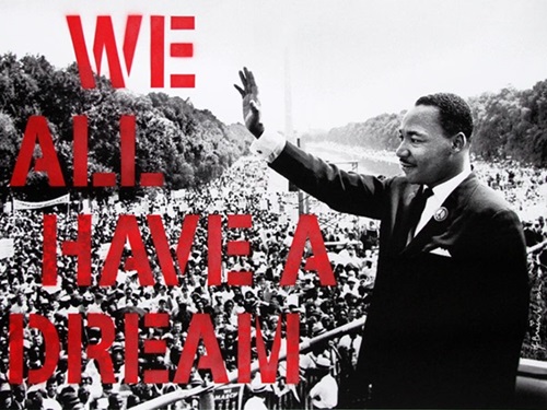 We All Have A Dream (Red) by Mr Brainwash
