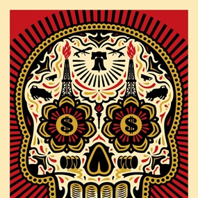 Power & Glory Day Of The Dead Skull (Large Format) by Shepard Fairey | Ernesto Yerena