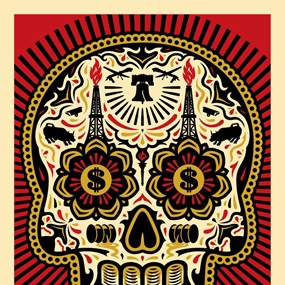 Power & Glory Day Of The Dead Skull (Large Format) by Shepard Fairey | Ernesto Yerena