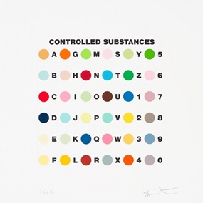 Controlled Substances Key Spot Print by Damien Hirst