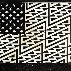 Star Spangled Shadows (Faile Flag) (Black) by Faile