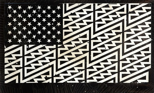 Star Spangled Shadows (Faile Flag) (Black) by 