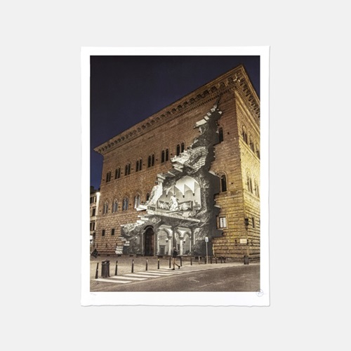 La Ferita, 25 Mars 2021, 19h07, Palazzo Strozzi, Florence, Italie, 2021  by JR