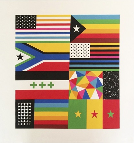 Multi-Rainbow Flags  by Okuda
