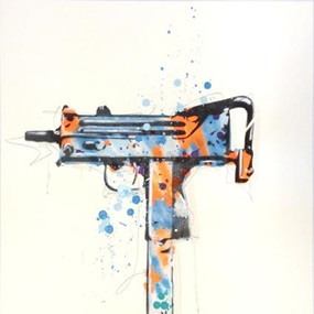My Uzi Weighs A Ton (Blue) by Wolfgang Krell