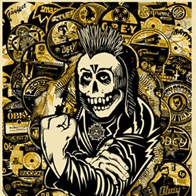 Psycho Posse (Gold) by Shepard Fairey