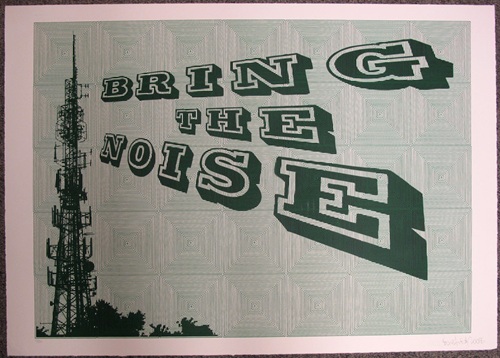 Bring The Noise (Green) by Ben Eine