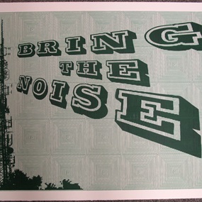 Bring The Noise (Green) by Ben Eine