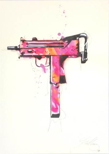 My Uzi Weighs A Ton (Pink) by Wolfgang Krell