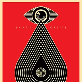 Earth Crisis (Red) by Shepard Fairey