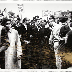 March For Love (Gold) by Mr Brainwash
