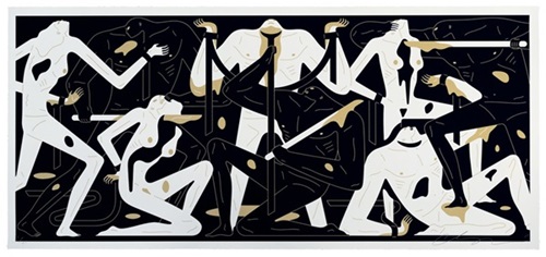 Stare Into The Sun (Black And Gold) by Cleon Peterson