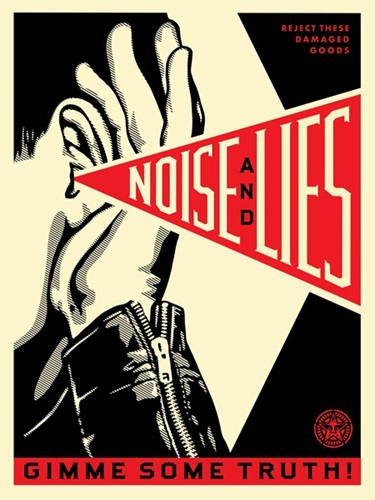 Noise & Lies (Cream) by Shepard Fairey