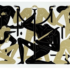 Stare Into The Sun (White And Gold) by Cleon Peterson