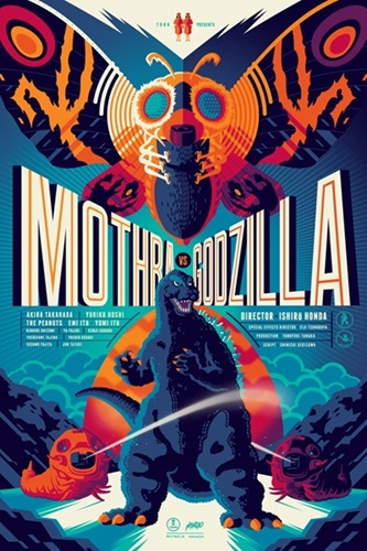 Mothra vs Godzilla  by Tom Whalen