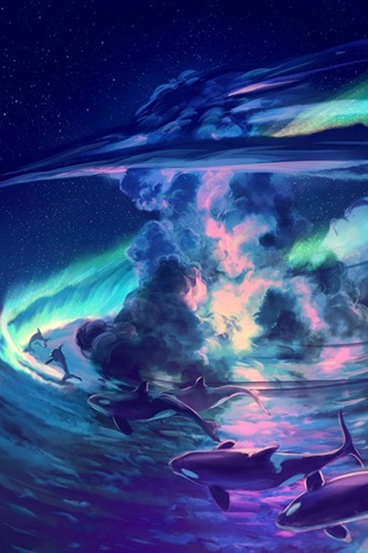 Night Flight (Aurora Edition) by Yuumei