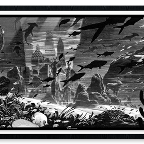 The Sunken City Of Atlantis (Black) by Nicolas Delort