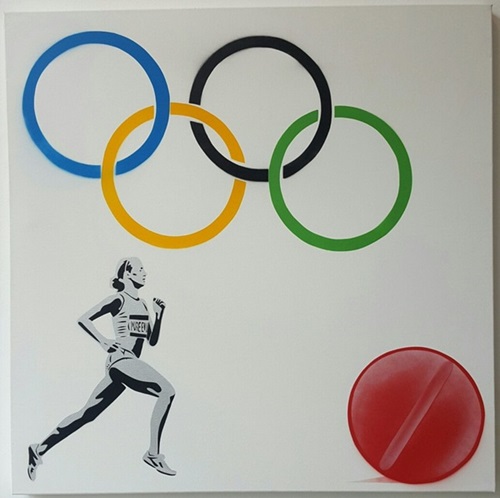 The New Logo For The Olympic Doping Team (Canvas Edition) by Pure Evil