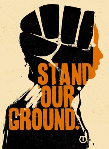 Stand Our Ground (Screen Print) by Tes One