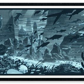 The Sunken City Of Atlantis (Blue) by Nicolas Delort
