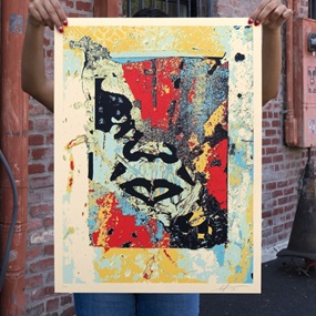 Enhanced Disintegration (Red) by Shepard Fairey